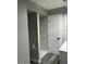 Clean bathroom with a walk-in shower and gray tile at 6480 N 82Nd St # 2203, Scottsdale, AZ 85250