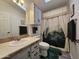 Clean bathroom featuring a shower/tub combo and updated vanity at 650 N Hawes Rd # 4634, Mesa, AZ 85207
