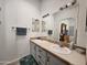 Double vanity bathroom with updated fixtures and flooring at 650 N Hawes Rd # 4634, Mesa, AZ 85207