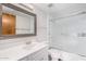 Clean bathroom featuring a shower/tub combo and white vanity at 7402 E Carefree Dr # 319, Carefree, AZ 85377