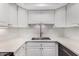 Clean kitchen, white cabinets, quartz countertops, and stainless steel sink at 7402 E Carefree Dr # 319, Carefree, AZ 85377