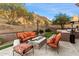 Spacious backyard patio with fire pit and mountain views at 11132 E Juan Tabo Rd, Scottsdale, AZ 85255
