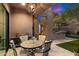 Alfresco dining space on patio with mountain views at 11132 E Juan Tabo Rd, Scottsdale, AZ 85255