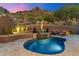 Private pool and spa with beautiful landscaping at 11132 E Juan Tabo Rd, Scottsdale, AZ 85255