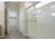 Bathroom with walk-in shower and linen closet at 3214 N Desert Horizons Ln, Casa Grande, AZ 85122