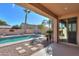 Spacious backyard with refreshing pool and patio access at 3214 N Desert Horizons Ln, Casa Grande, AZ 85122
