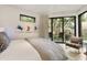 Bright bedroom with sliding glass doors to private patio at 5630 E Rockridge Rd, Phoenix, AZ 85018
