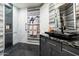 Spa-like bathroom with walk-in shower, granite vanity, and modern fixtures at 6450 E Bent Tree Dr, Scottsdale, AZ 85266