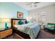 Bright bedroom with king-size bed and calming decor at 6450 E Bent Tree Dr, Scottsdale, AZ 85266
