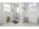 Clean bathroom with a glass shower door and modern fixtures at 1372 W Crane Dr, Chandler, AZ 85286