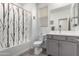 Clean bathroom with a bathtub, toilet, and vanity at 1372 W Crane Dr, Chandler, AZ 85286