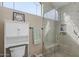 Bathroom with toilet, shower, and built-in storage at 1633 E Lakeside Dr # 113, Gilbert, AZ 85234