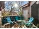Outdoor patio with seating area, grill and view of trees at 1633 E Lakeside Dr # 113, Gilbert, AZ 85234