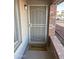 Front door entry with security screen and welcome mat at 4643 W Laurel Ln, Glendale, AZ 85304