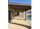 Covered patio with built-in brick oven and pool access at 4643 W Laurel Ln, Glendale, AZ 85304