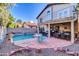 Inviting backyard with a private pool and patio at 910 W San Mateo Ct, Gilbert, AZ 85233