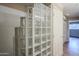Glass block shower and updated bathroom fixtures at 7777 E 2Nd St # 111, Scottsdale, AZ 85251