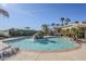 Inviting community pool with waterfall feature and ample lounge space at 7777 E 2Nd St # 111, Scottsdale, AZ 85251