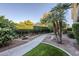 Curving path with landscaping and green grass at 7777 E 2Nd St # 111, Scottsdale, AZ 85251