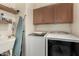Convenient laundry room with washer, dryer and overhead cabinets at 3829 S Harlan --, Mesa, AZ 85212