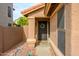 Front entrance with decorative wreath and stone pathway at 4636 E Danbury Rd, Phoenix, AZ 85032