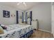 Guest bedroom with a nautical theme and comfortable bed at 5736 E Lawndale St, Mesa, AZ 85215