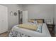 Bedroom with a queen-size bed and built-in shelving at 5736 E Lawndale St, Mesa, AZ 85215