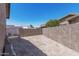 Spacious side yard with tiled patio and gated access at 5736 E Lawndale St, Mesa, AZ 85215