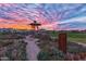 Luminous garden with gazebo and seating area at sunset at 10129 E Strobe Ave, Mesa, AZ 85212