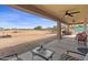 Spacious covered patio, perfect for outdoor relaxation and entertaining at 12121 S 214Th Ave, Buckeye, AZ 85326