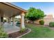 Covered patio overlooking backyard and pool area at 14829 N 41St Pl, Phoenix, AZ 85032