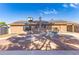 House backyard with solar panels and a storage shed at 3953 W Evans Dr, Phoenix, AZ 85053