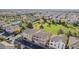 Aerial view of townhomes next to a park at 3683 E Leslie Dr, Gilbert, AZ 85296