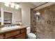 Clean bathroom with a shower and vanity at 9325 E Paraiso Dr, Scottsdale, AZ 85255