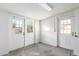Storage room with double doors opening to the backyard at 8039 E Madero Ave, Mesa, AZ 85209