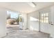 Storage room with double doors and access to the backyard at 8039 E Madero Ave, Mesa, AZ 85209