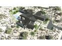Luxury estate home aerial view, showcasing pool and landscaping at 8614 E Artisan Pass Pass # 125, Scottsdale, AZ 85266
