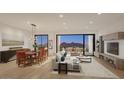 Spacious living room with dining area and mountain views at 19355 N 73Rd Way # 5019, Scottsdale, AZ 85255