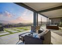 Covered patio with outdoor seating and mountain views at 44030 N Cottonwood Canyon Rd, Cave Creek, AZ 85331