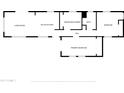 Mobile home floor plan showing 2 bedrooms, 1 bath, living room, and eat-in kitchen at 8421 E Main St # 106, Mesa, AZ 85207