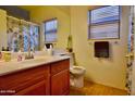 Clean bathroom with wood cabinets and a shower/tub combo at 13001 W Aster Dr, El Mirage, AZ 85335