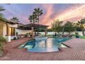 Resort-style pool with pergola and spa at 5842 E Redwing Rd, Paradise Valley, AZ 85253