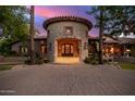 Stone facade entrance with arched entryway at 3831 E Huber St, Mesa, AZ 85205