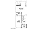 First floor plan showcasing a studio, bath, one-car garage, and covered porch at 7577 W Darrow St, Laveen, AZ 85339