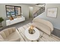 Light and airy living room with contemporary furniture and decor at 3511 E Baseline Rd # 1031, Phoenix, AZ 85042