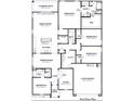 First floor plan displaying a spacious layout with 4 bedrooms, study and 2 car garage at 25450 N 154Th Ln, Surprise, AZ 85387