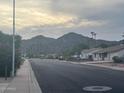 Residential street view with mountain backdrop and palm trees at 4327 E San Gabriel Ave, Phoenix, AZ 85044