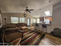 Comfortable living room with a view to the patio at 650 N Hawes Rd # 4830, Mesa, AZ 85207