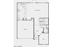 One-story floor plan with kitchen, great room, den, and garage at 1720 W Coolidge Way, Coolidge, AZ 85128