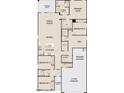 Four-bedroom, three-bathroom floor plan with open concept living area at 24248 W Bowker St, Buckeye, AZ 85326